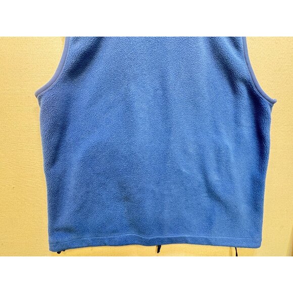 Lands' End Men's Fleece Zip-Up Cardigan Vest Supersoft Size L Blue Sleeveless - Picture 11 of 11